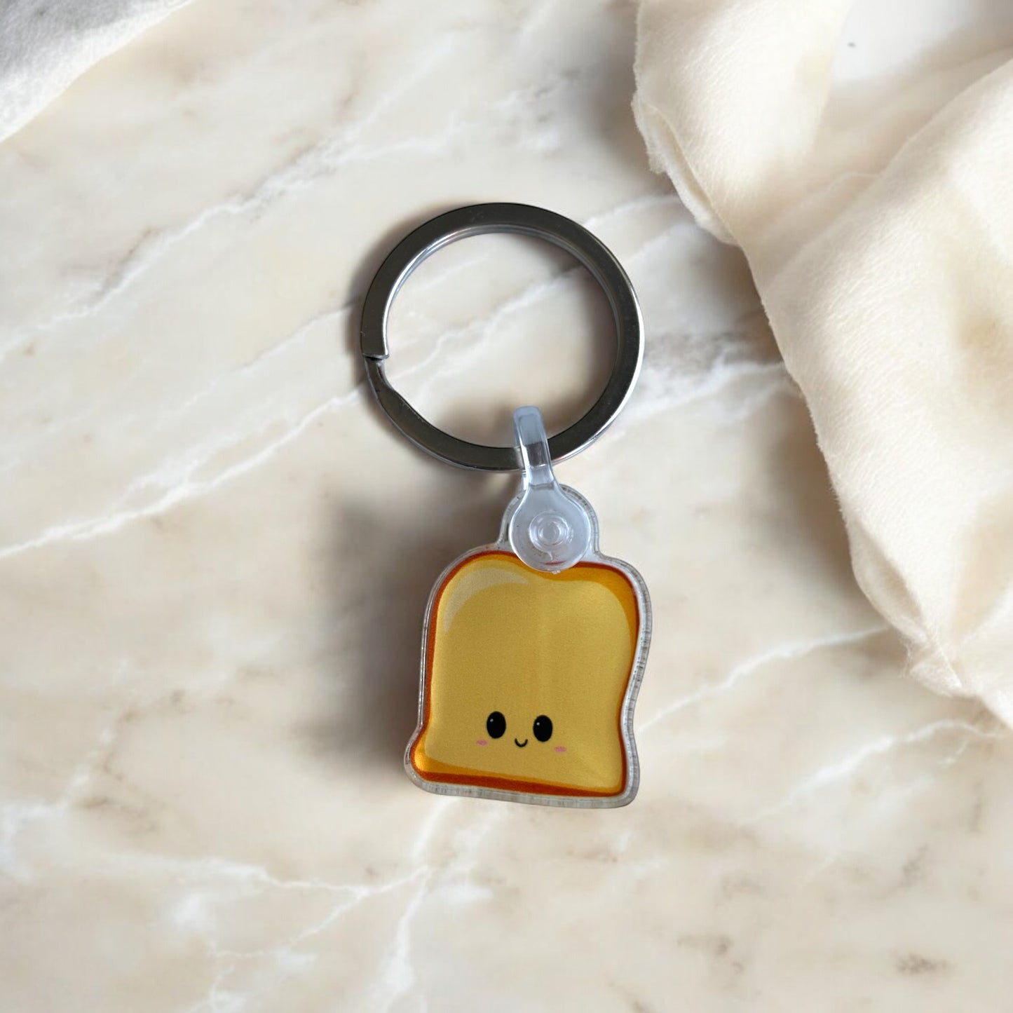 Smiley Toast Keychain