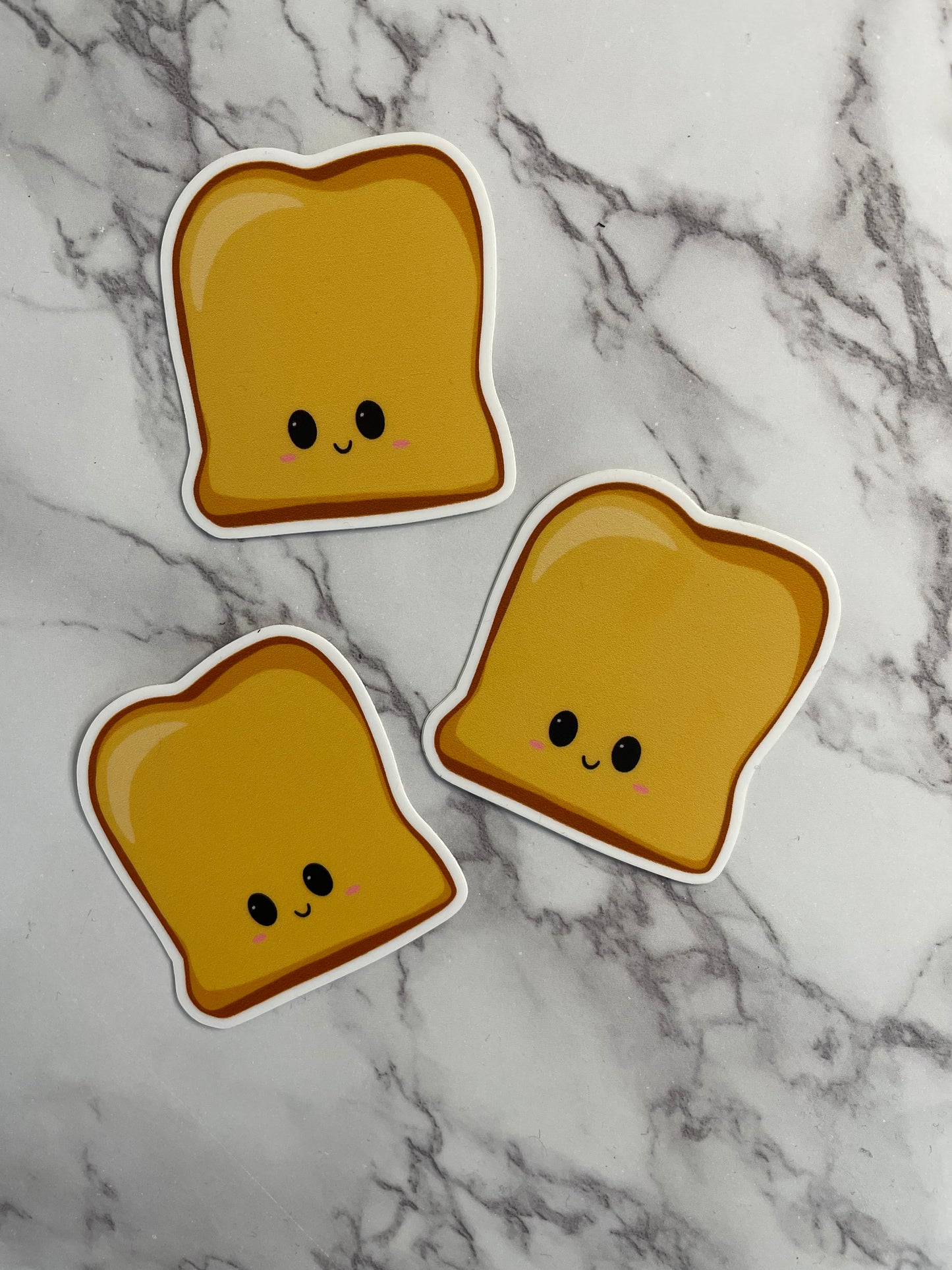 Smiley Toast Vinyl Die Cut Sticker