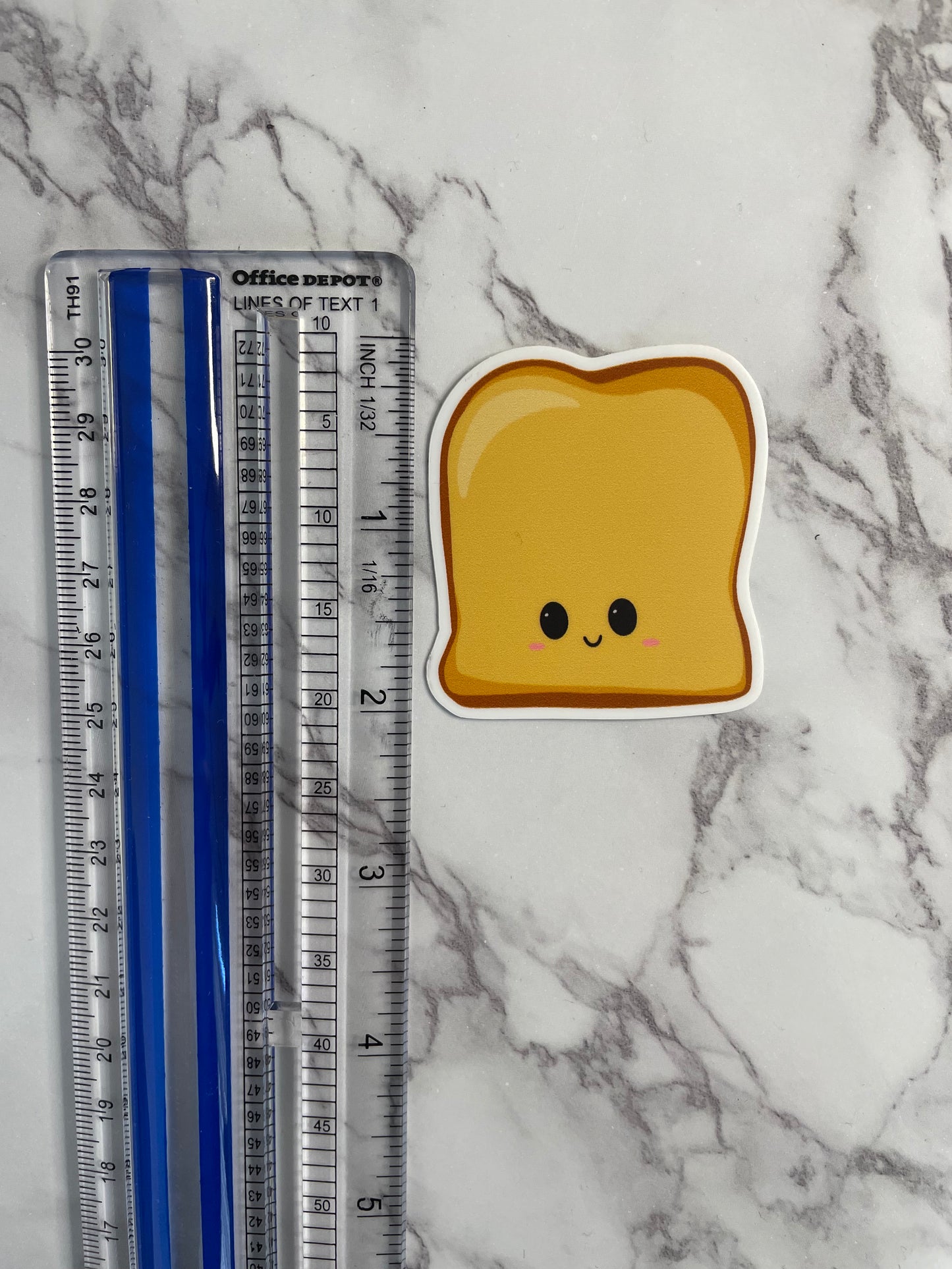 Smiley Toast Vinyl Die Cut Sticker