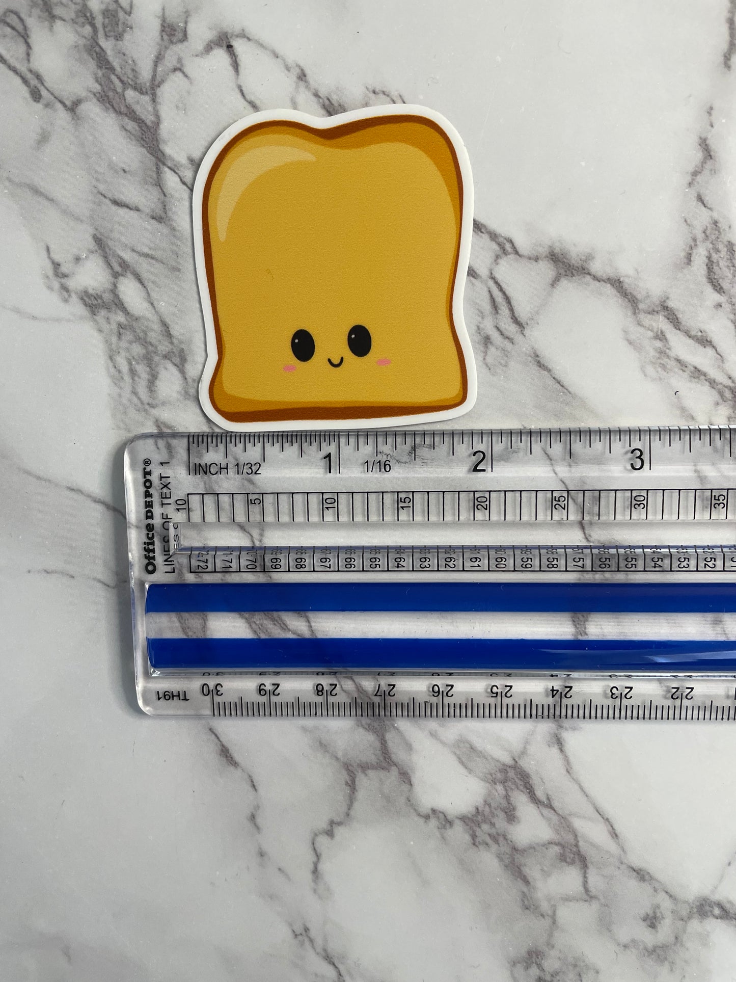 Smiley Toast Vinyl Die Cut Sticker
