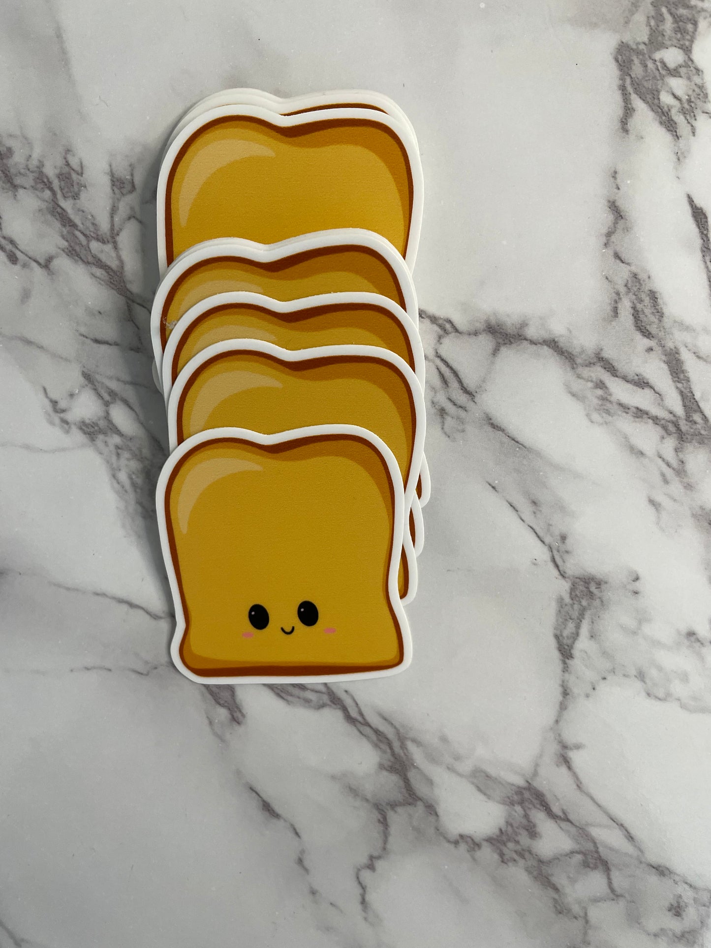 Smiley Toast Vinyl Die Cut Sticker