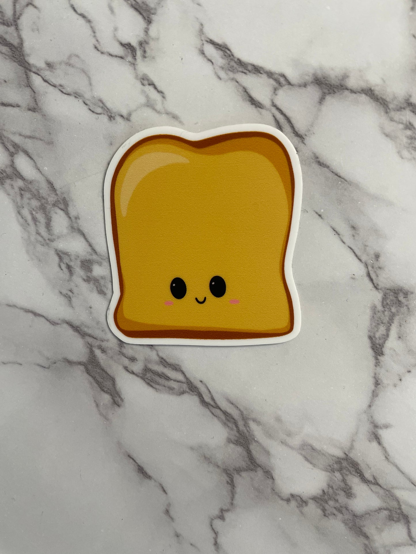 Smiley Toast Vinyl Die Cut Sticker