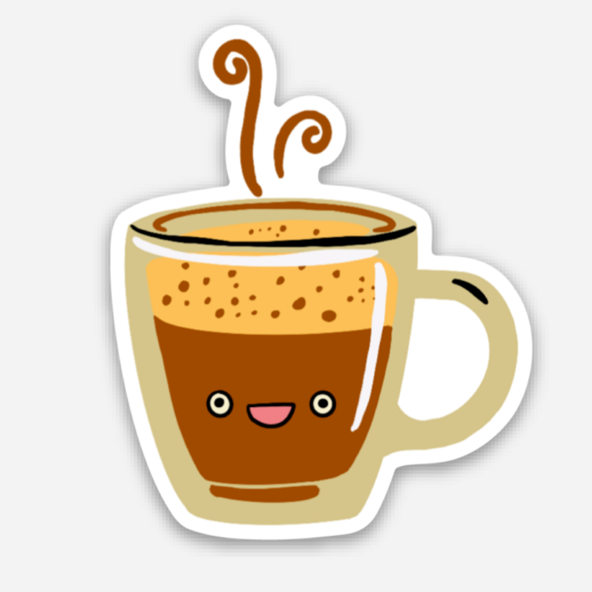 Kawaii Coffee Cup Sticker 