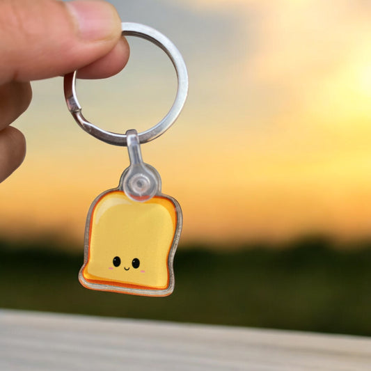 Smiley Toast Keychain